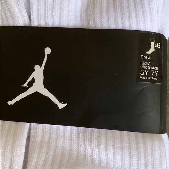 JORDAN CREW 6 pairs socks set white/black/red - Picture 4 of 16